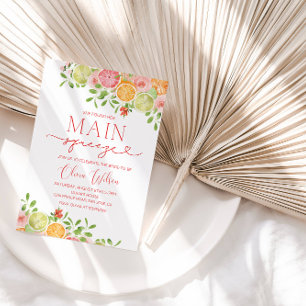 "Main Squeeze" Bridal Shower- Citrus summer Party Invitation