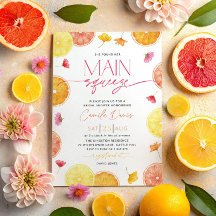 Main Squeeze Bridal Shower Invitation Lemon Bridal