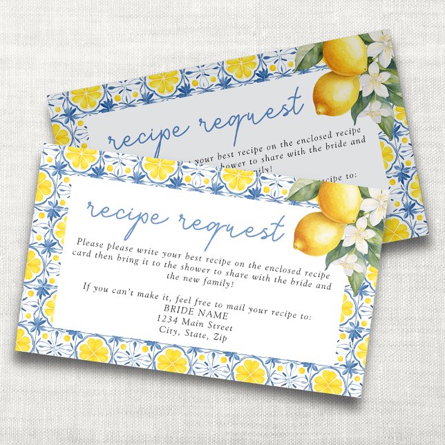 Main Squeeze Bridal Shower Recipe Request Insert (Creator Uploaded)