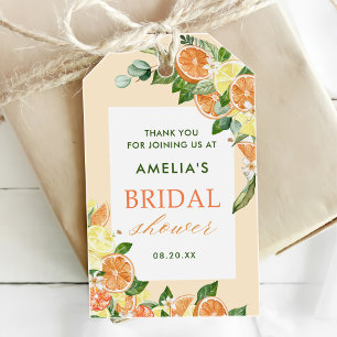 Main Squeeze Citrus Bridal Shower Gift Tags