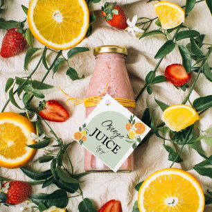 Main Squeeze Citrus Bridal Shower Label Juice