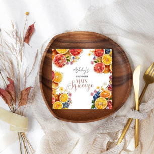Main Squeeze Citrus Bridal Shower  Napkin