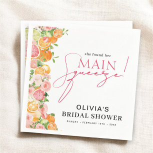 Main Squeeze Citrus Bridal Shower Napkin