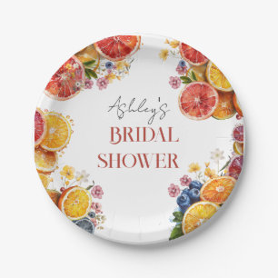 Main Squeeze Citrus Bridal Shower  Paper Plate