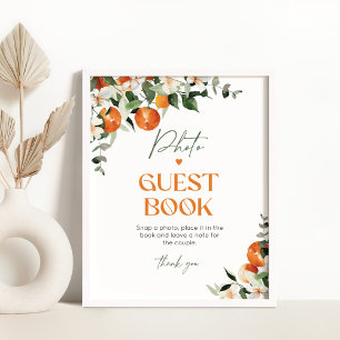 Main squeeze citrus bridal shower Photo Guest book