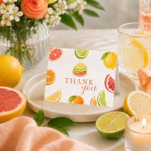 Main Squeeze Citrus Bridal Shower Thank You Card