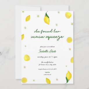 Main Squeeze Citrus Lemon Bridal Shower Invitation