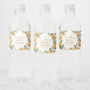 Main Squeeze Citrus Orange Bridal Shower Water Bottle Label