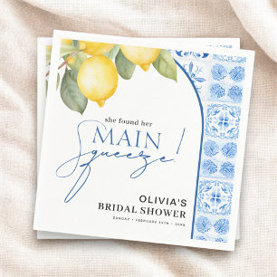 Main Squeeze Italian Lemon Bridal Shower Napkin