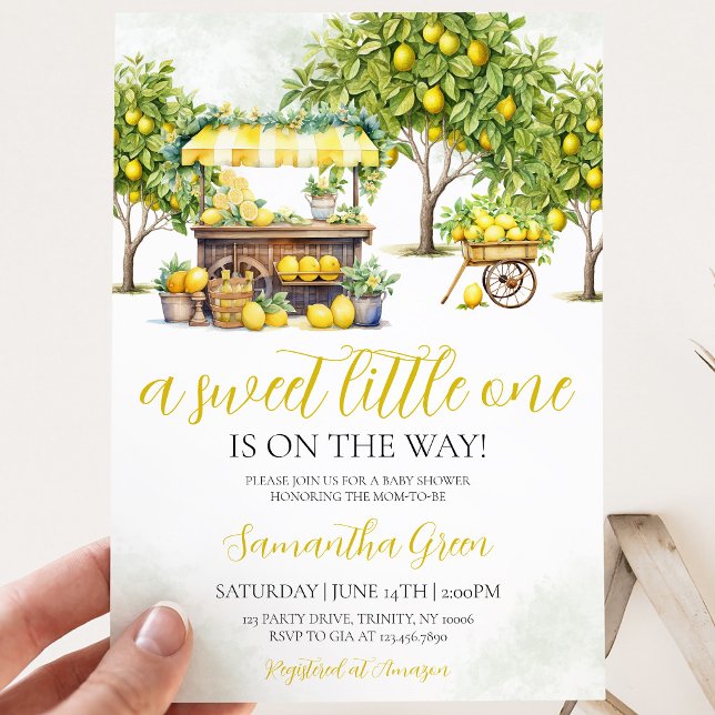 Main Squeeze Lemon Baby Shower Invitation (Creator Uploaded)