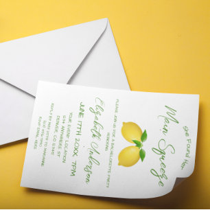 Main Squeeze Lemon Bachelorette Party Invitation
