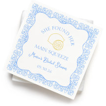 Main Squeeze Lemon & Blue Tiles Bridal Shower