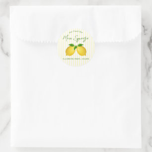 Main Squeeze Lemon Bridal Shower Classic Round Sticker