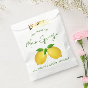 Main Squeeze Lemon Bridal Shower Favour Bag