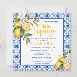 MAIN SQUEEZE LEMON BRIDAL SHOWER INVITATION