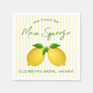 Main Squeeze Lemon Bridal Shower Napkin