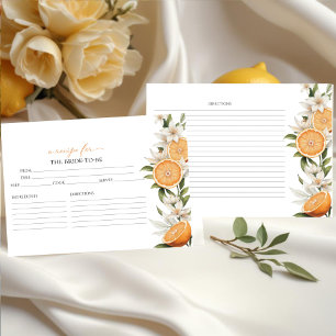 Main Squeeze   Lemon Bridal Shower Recipe Cards