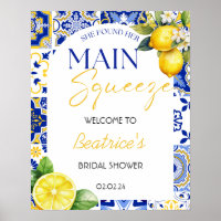 Main Squeeze Lemon Bridal Shower Welcome Sign