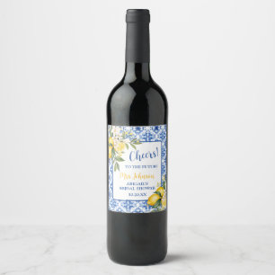 MAIN SQUEEZE LEMON BRIDAL SHOWER WINE LABEL