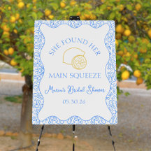 Main Squeeze Lemon Chic Fête des mariées Affiche d