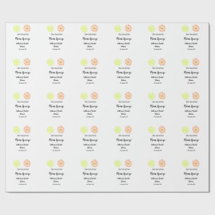 Main Squeeze lemon citrus bridal shower add name d Wrapping Paper