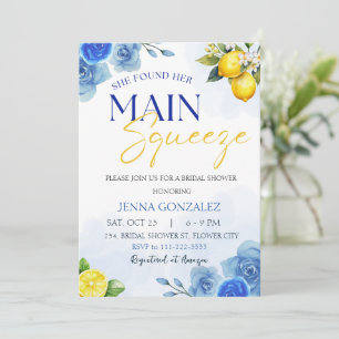 Main Squeeze Lemon Citrus Bridal Shower Invitation