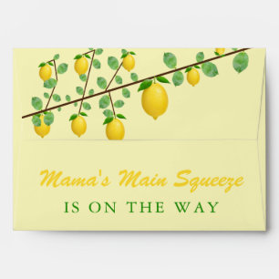 Main Squeeze Lemon Gender Neutral Baby Shower Envelope