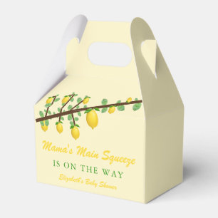 Main Squeeze Lemon Gender Neutral Baby Shower Favor Box