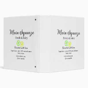 Main squeeze lemon juice homemade business name binder