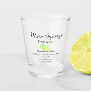 Main squeeze lemon juice homemade business name shot glass