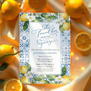 Main Squeeze Lemon Mediterranean Bridal Shower Invitation