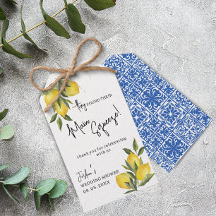 Main Squeeze Lemon Mediterranean Tile Shower Favou Gift Tags