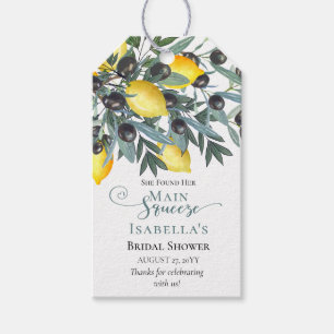 Main Squeeze Lemons   Black Olives Bridal Shower G Gift Tags