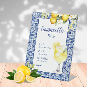 Main Squeeze Lemons Limoncello Bar Pedestal Sign