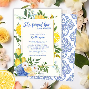 Main squeeze mediterranean lemon bridal shower invitation