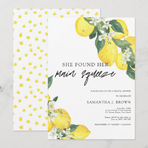 Main Squeeze Modern Summer Bridal Shower Invitation