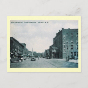 Main St., Batavia, New York Vintage Postcard