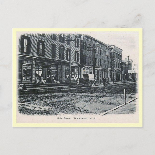 Main St., Bound Brook, New Jersey Vintage Postcard (Front)