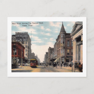 Main St., Dallas, Texas Vintage Postcard