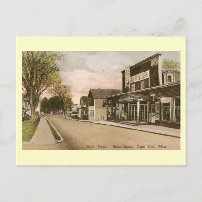 Main St., Harwich Port, Massachusetts Vintage Postcard (Front)