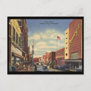 Main St., Johnson City, Tennessee Vintage Postcard