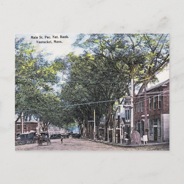 Main St, Nantucket, Massachusetts, Vintage Postcard (Front)