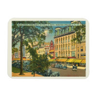 Main St, Saratoga Springs NY Vintage Postcard