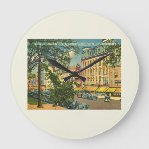 Main St, Saratoga Springs NY Vintage Style Large Clock