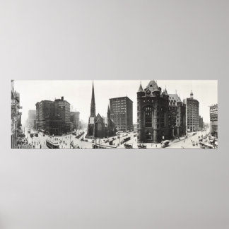 Main St. & Shelton Square, Buffalo, New York Poster