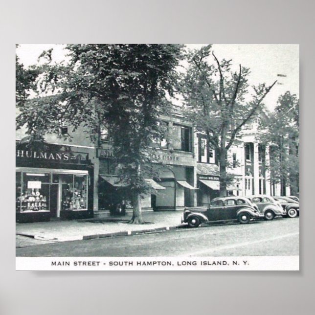 Main St., Southampton, Long Island NY Vintage Poster (Front)