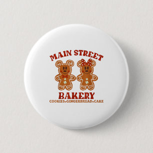 Main Street Bakery Cookies Gingerbread Cake Christ 2 Inch Round Button