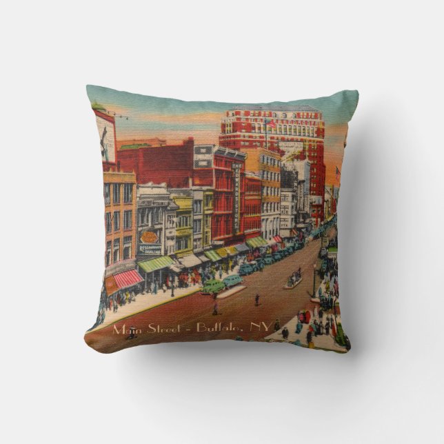Main Street Buffalo, NY Pillow (Front)
