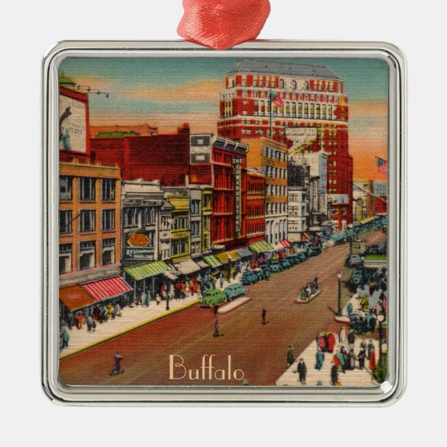 Main Street - Buffalo, NY Vintage Metal Ornament (Front)