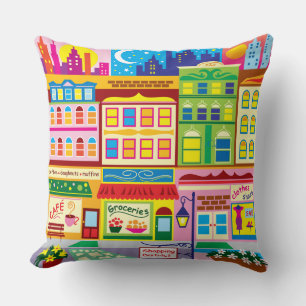 Main Street Colours Throw Pillow